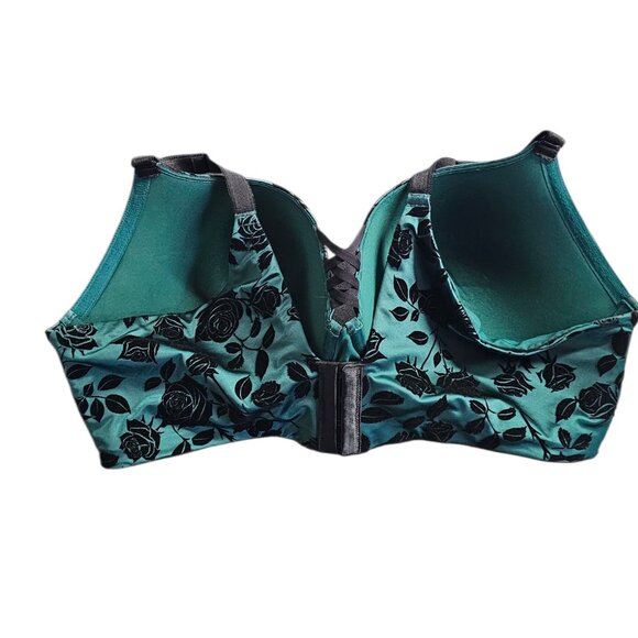 Torrid XO Plunge Push Up Bra, Curve Plus, Green Velvet, Size 44DDD - Picture 3 of 8